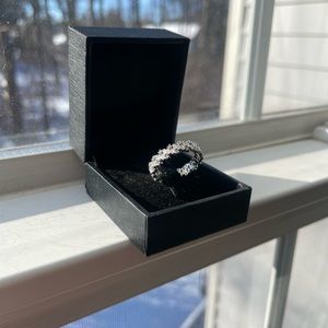 Moissanite eternity ring